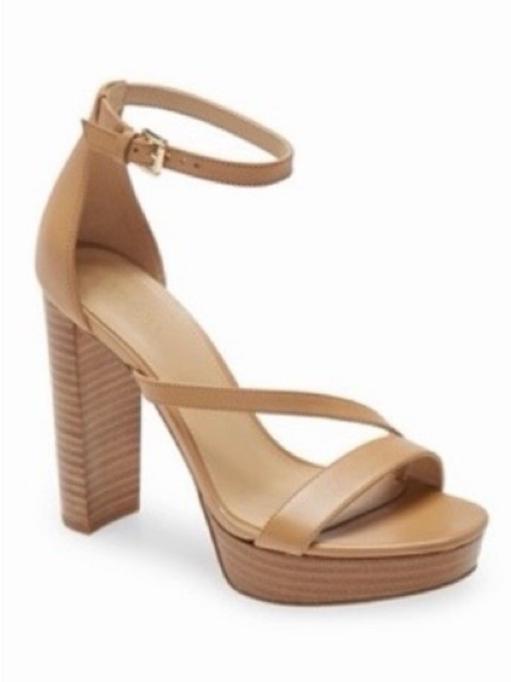 Michael Kors Tanner Platform Sandals. Tan Leather. Size 8.5